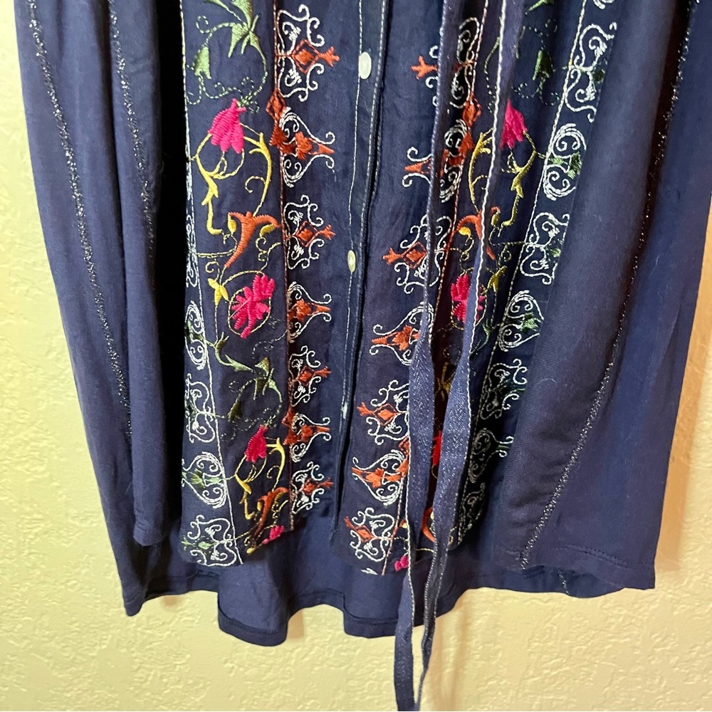 Anthropologie Tiny Embroidered Front Button Tunic Belted Dress Size XS - Picture 5 of 10